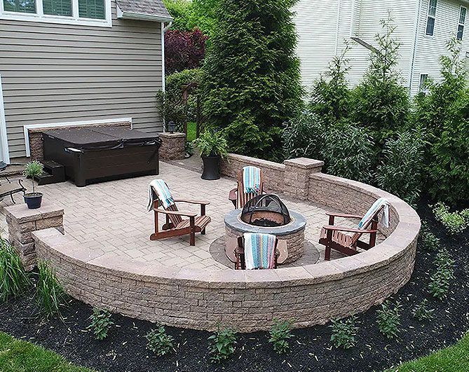 Outside sitting area with chair